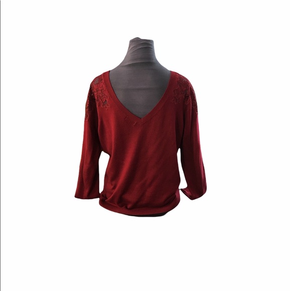 Sweater with Lace Shoulders - Picture 3 of 6